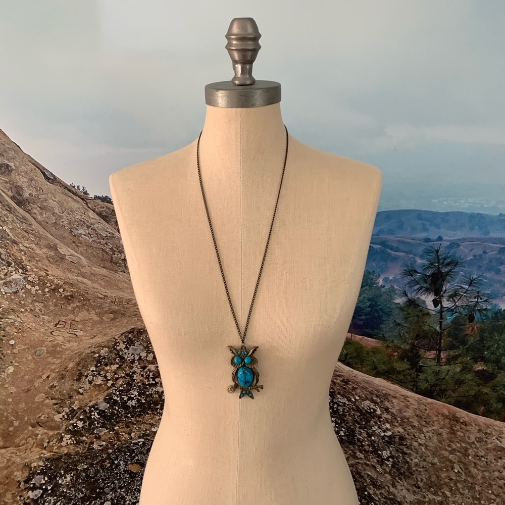 Women’s Turquoise Owl Necklace